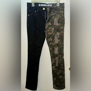 Men’s Argonaut Nation Two Tone Ripped Jeans